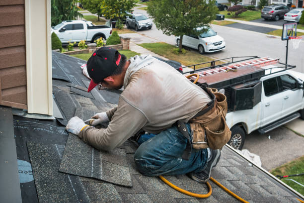 Professional Roofing technician working in Bailey Island, ME